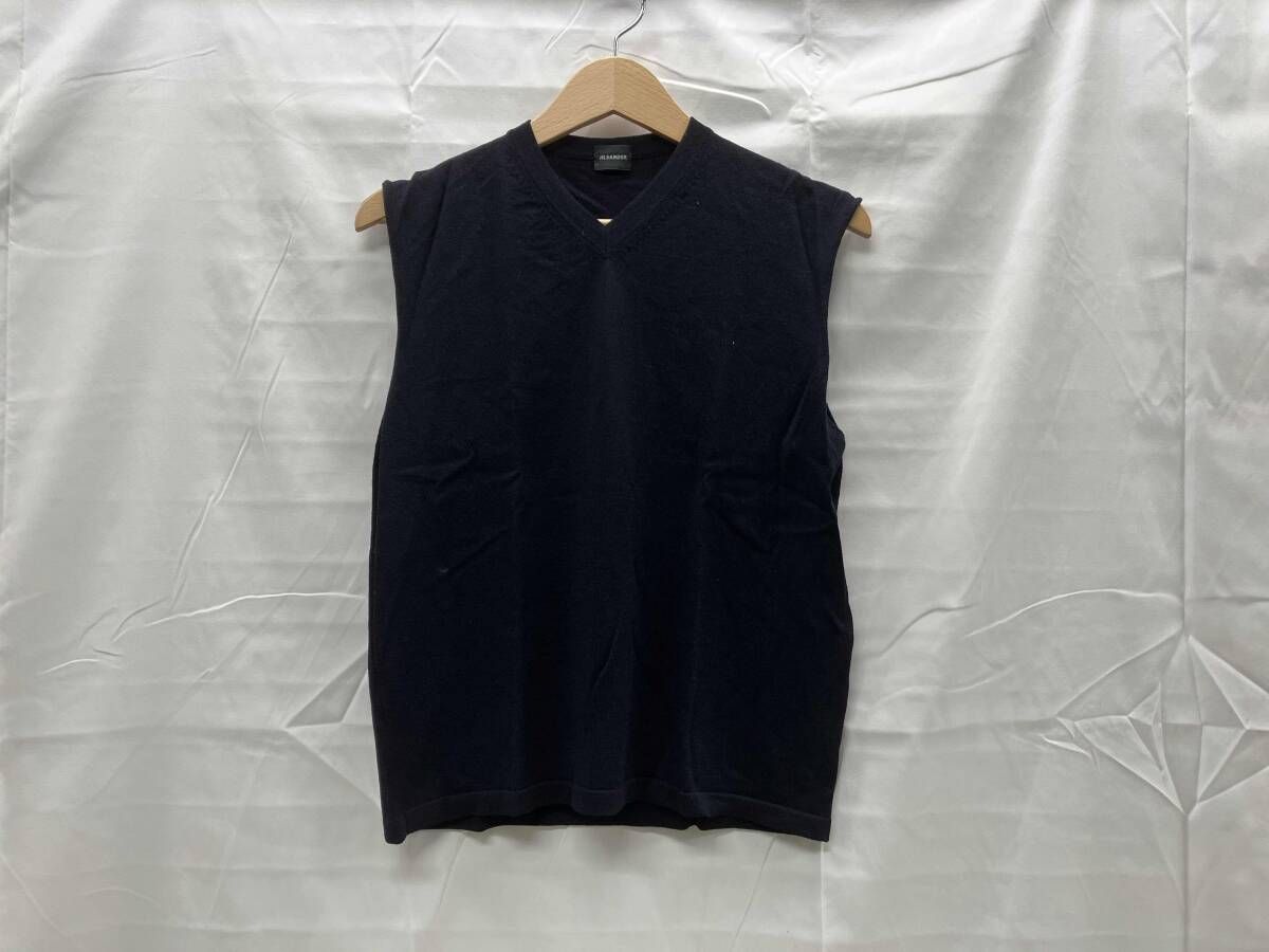 JIL SANDER ジルサンダー ベスト 表記サイズ 48 ネイビー
