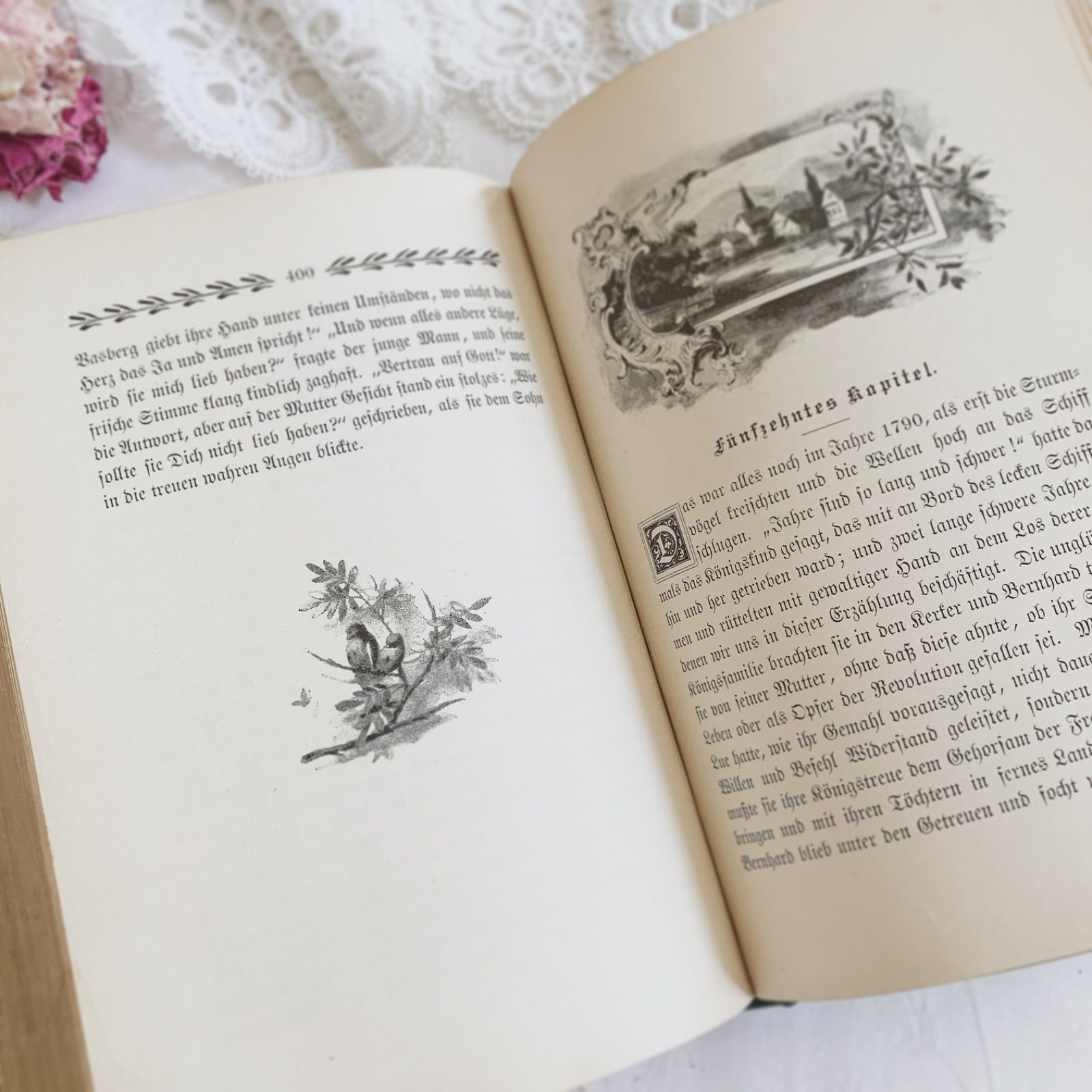 1898年 アンティーク洋書 -古書ならではの装丁のディスプレイ洋書