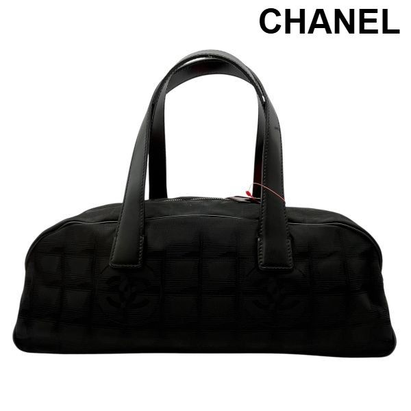 ● シャネル CHANEL ミニボストンバッグ ニュートラベルライン ハンドバッグ ココマーク ナイロン A15828 黒 レディース 6V646