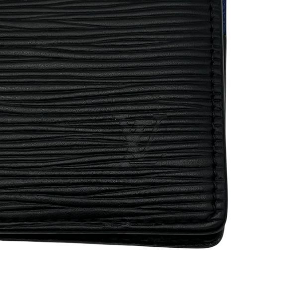 ● ルイヴィトン LOUIS VUITTON エピ カードケース オーガナイザー ドゥ ポッシュ M80768 モノグラム 黒 ブルー レザー メンズ 6V645