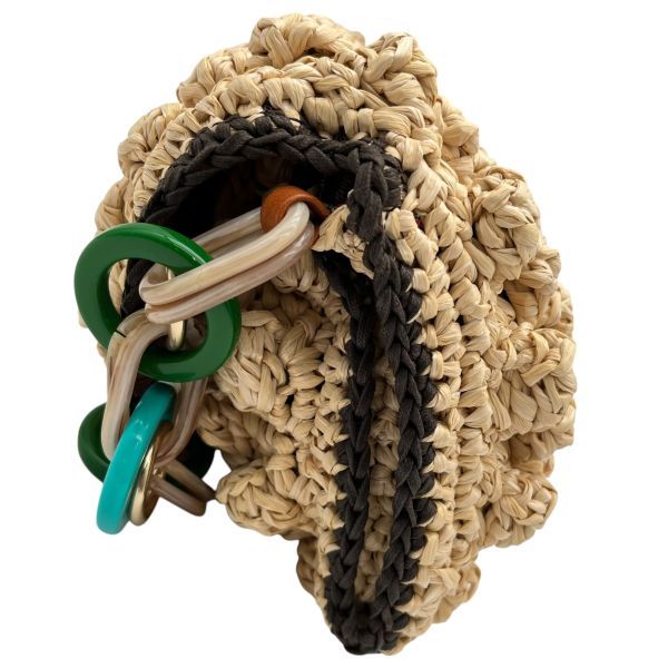 ミッソーニ MISSONI ハンド バッグ 鞄 かごバッグ 鎖 アクリルチェーン