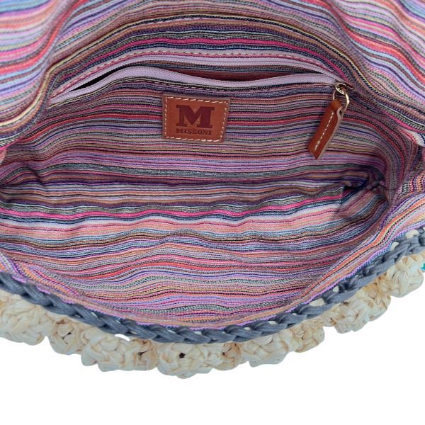 ミッソーニ MISSONI ハンド バッグ 鞄 かごバッグ 鎖 アクリルチェーン