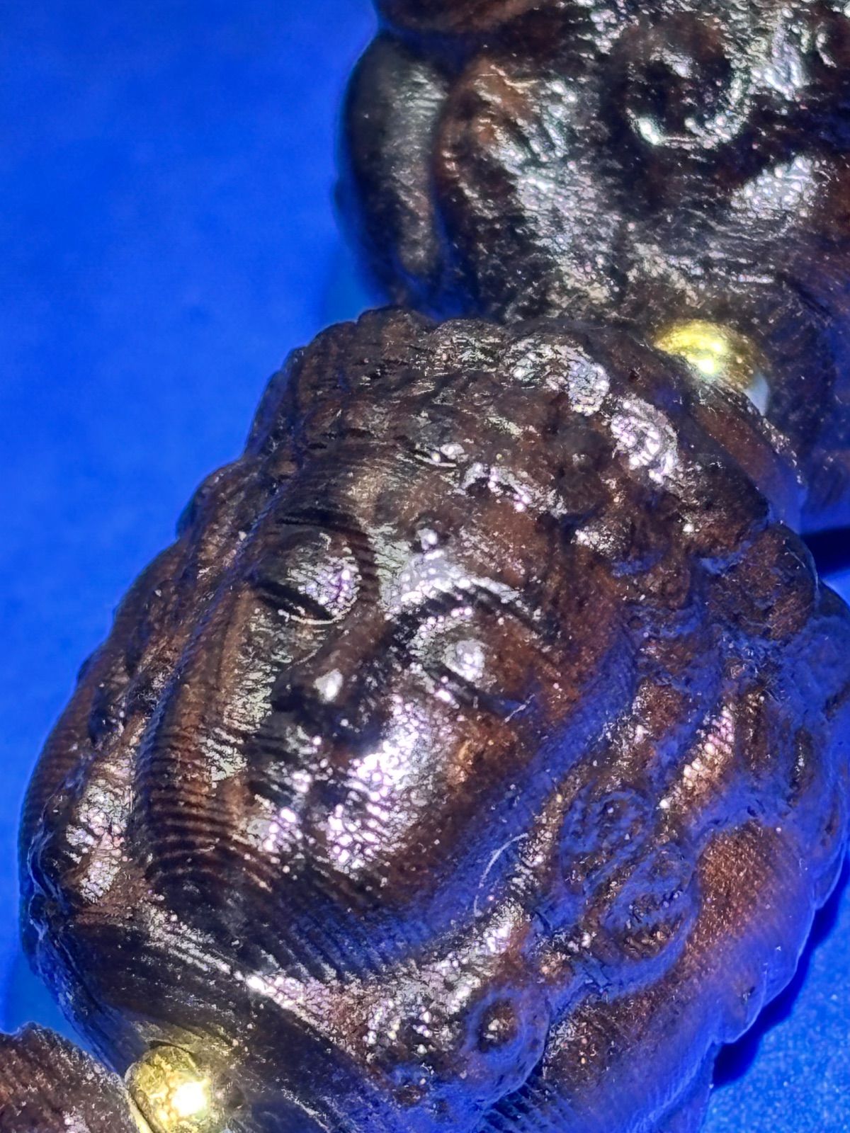 極美希少 ダラカン黒油沈香 沈水級 三生三世彫刻念珠22mm 6544-1/11 