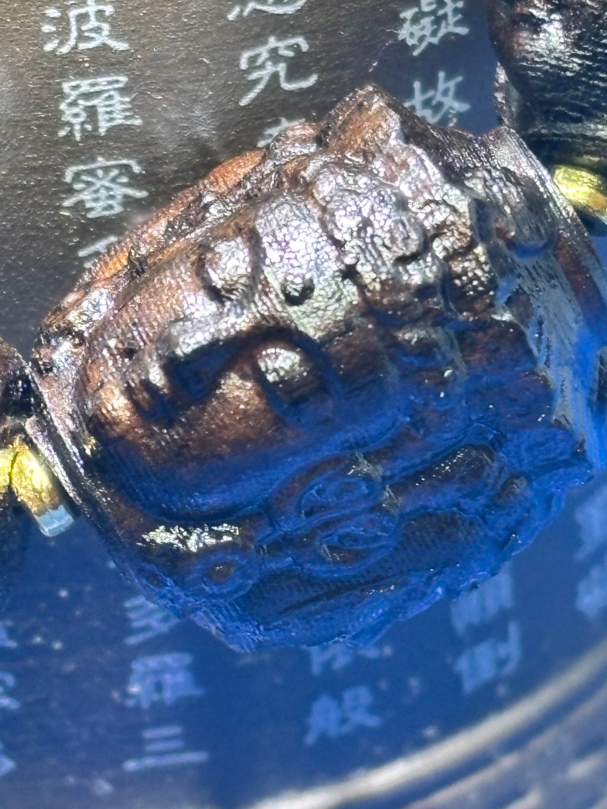 極美希少 ダラカン黒油沈香 沈水級 三生三世彫刻念珠22mm 6544-1/11 