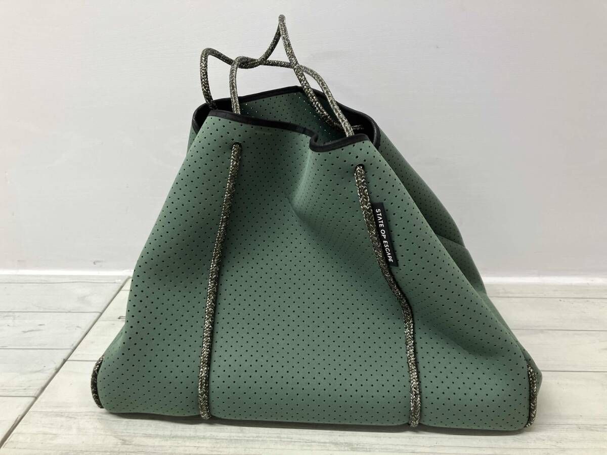 STATE OF ESCAPE ステートオブエスケープ ハンドバッグ ESCAPE CARRYALL ネオプレン グリーン 通年