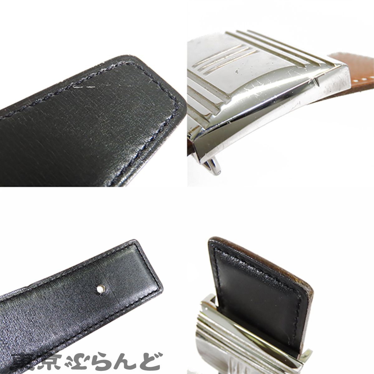 エルメス HERMES カデナ ベルト □B刻印 ゴールドxブラック シルバー