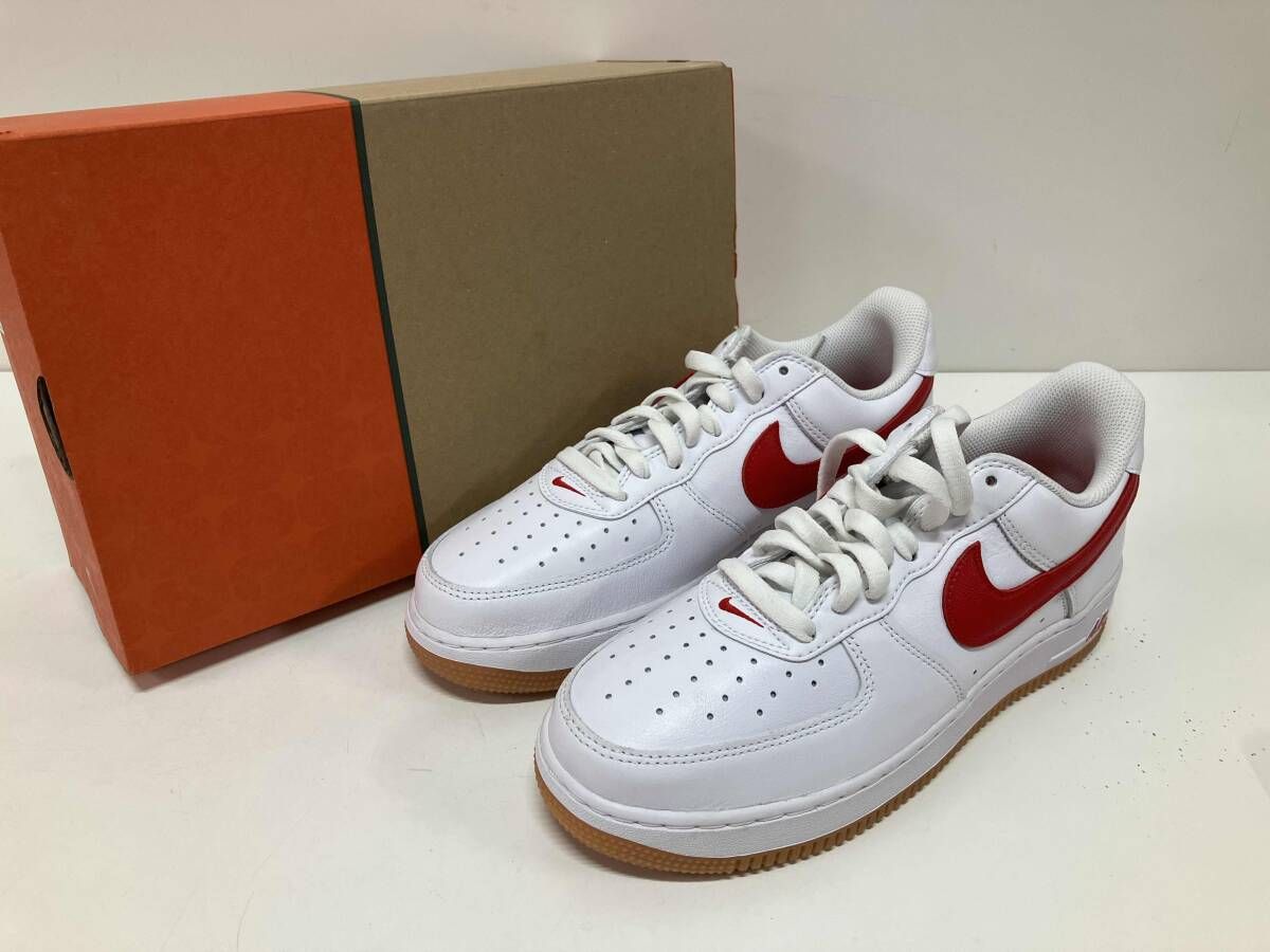 NIKE ナイキ DJ3911-102 Air Force1 Low Color of the Month University Red スニーカー ホワイト サイズ26.5 箱付き 美品