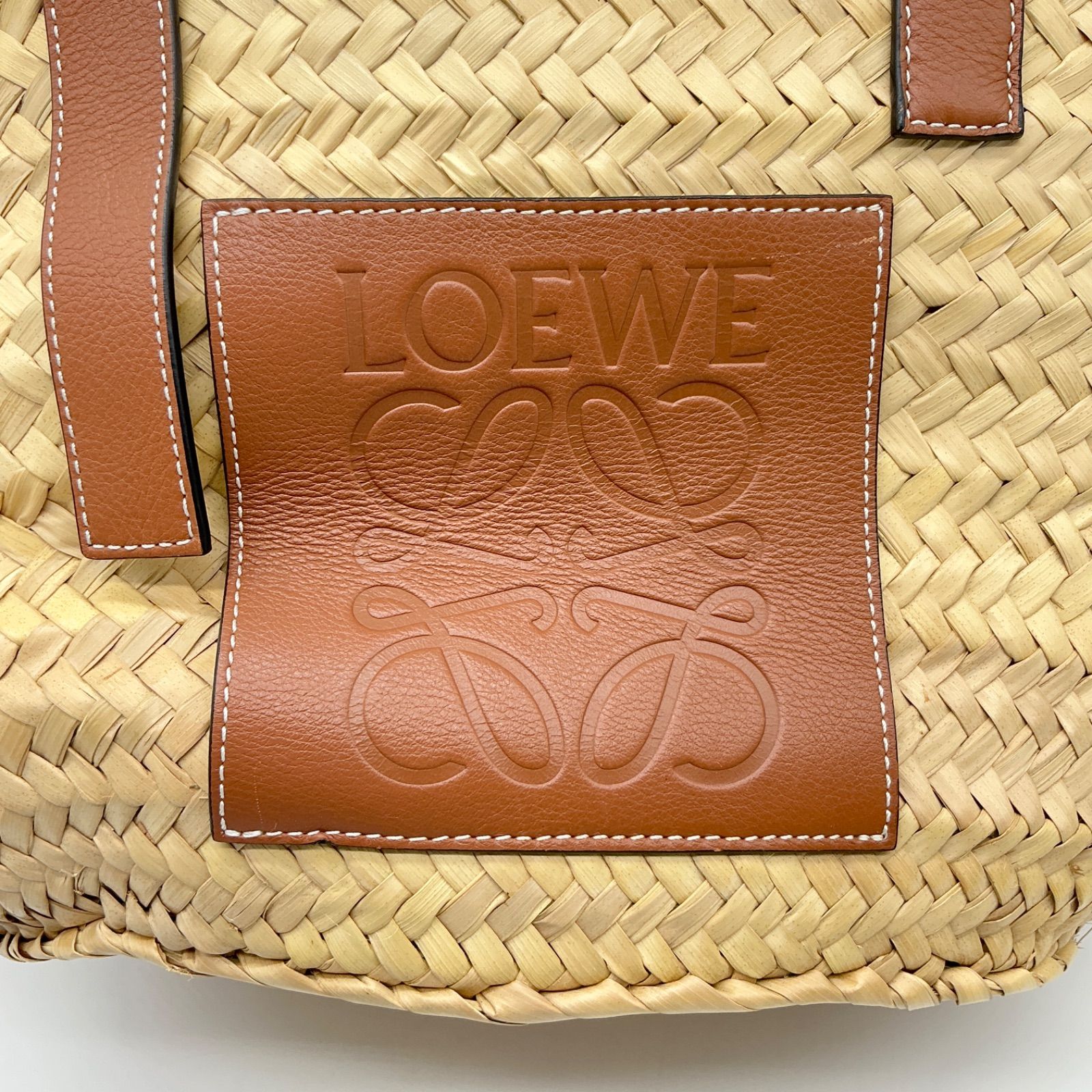 LOEWE ロエベ バスケットバッグ (ヤシの葉&カーフ) カゴバッグ 