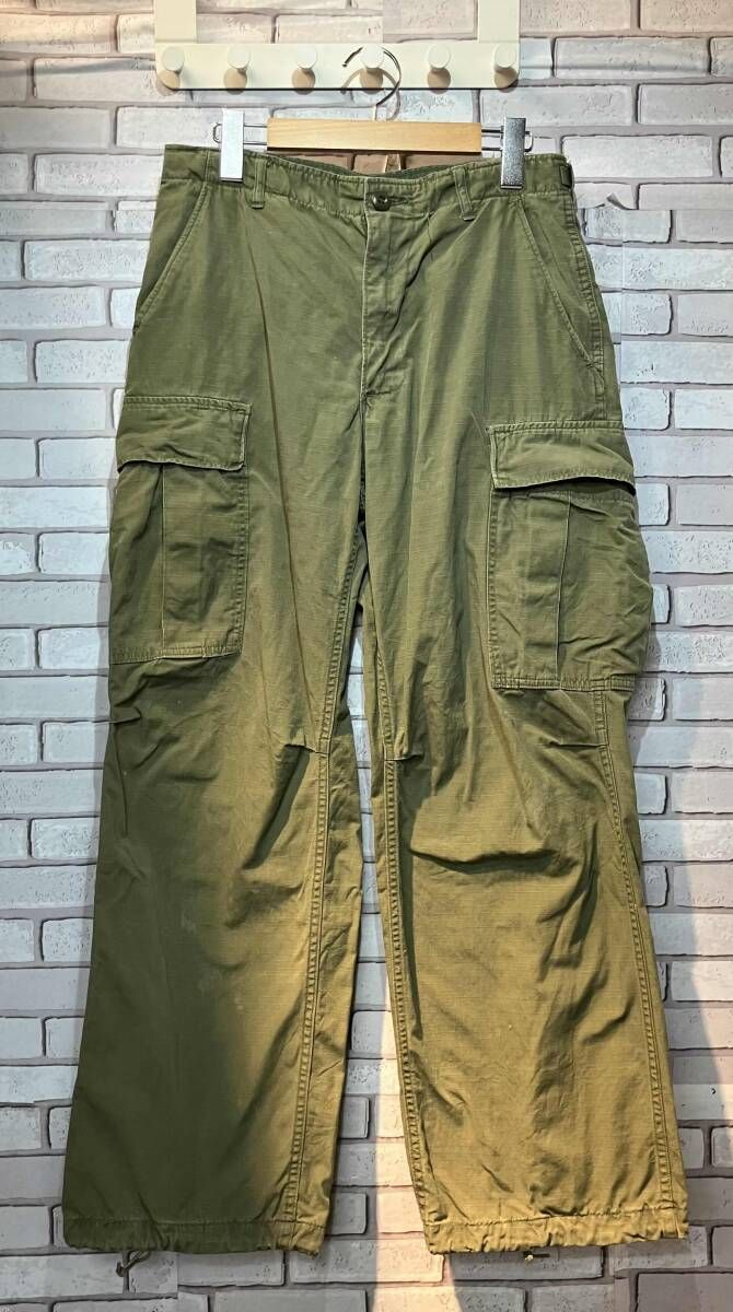 60s ジャングルファティーグ OG 107 4th 後期 リップ カーゴパンツ Sサイズ
