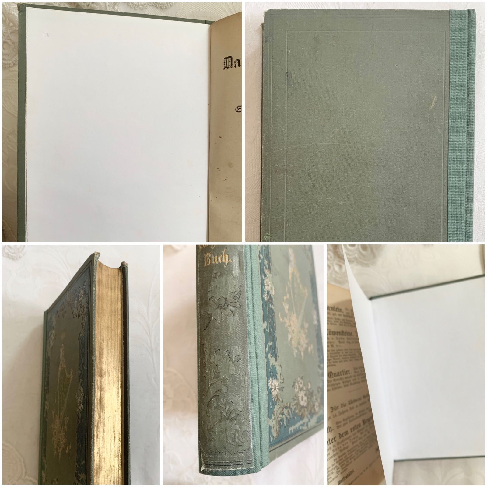 1898年 アンティーク洋書 -古書ならではの装丁のディスプレイ洋書
