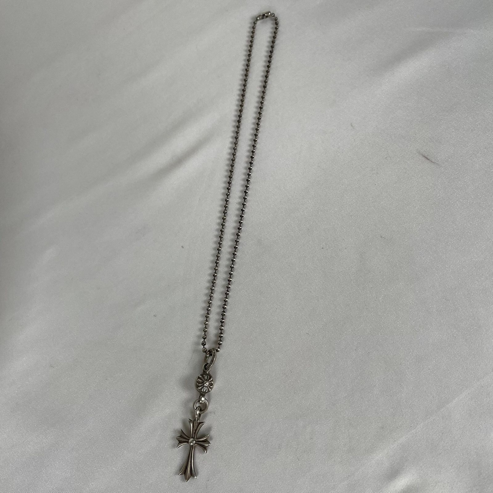 CHROME HEARTS クロムハーツ ネックレス 1ボールタイニーCHクロス 