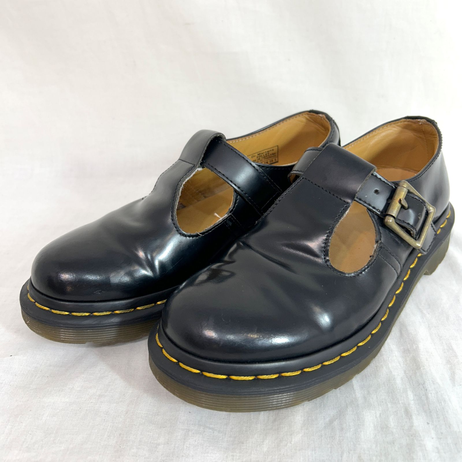 Dr. Martens ドクターマーチン POLLEY メリージェーン Tバーシューズ スムースレザー 黒 ブラック UK3 K6-85