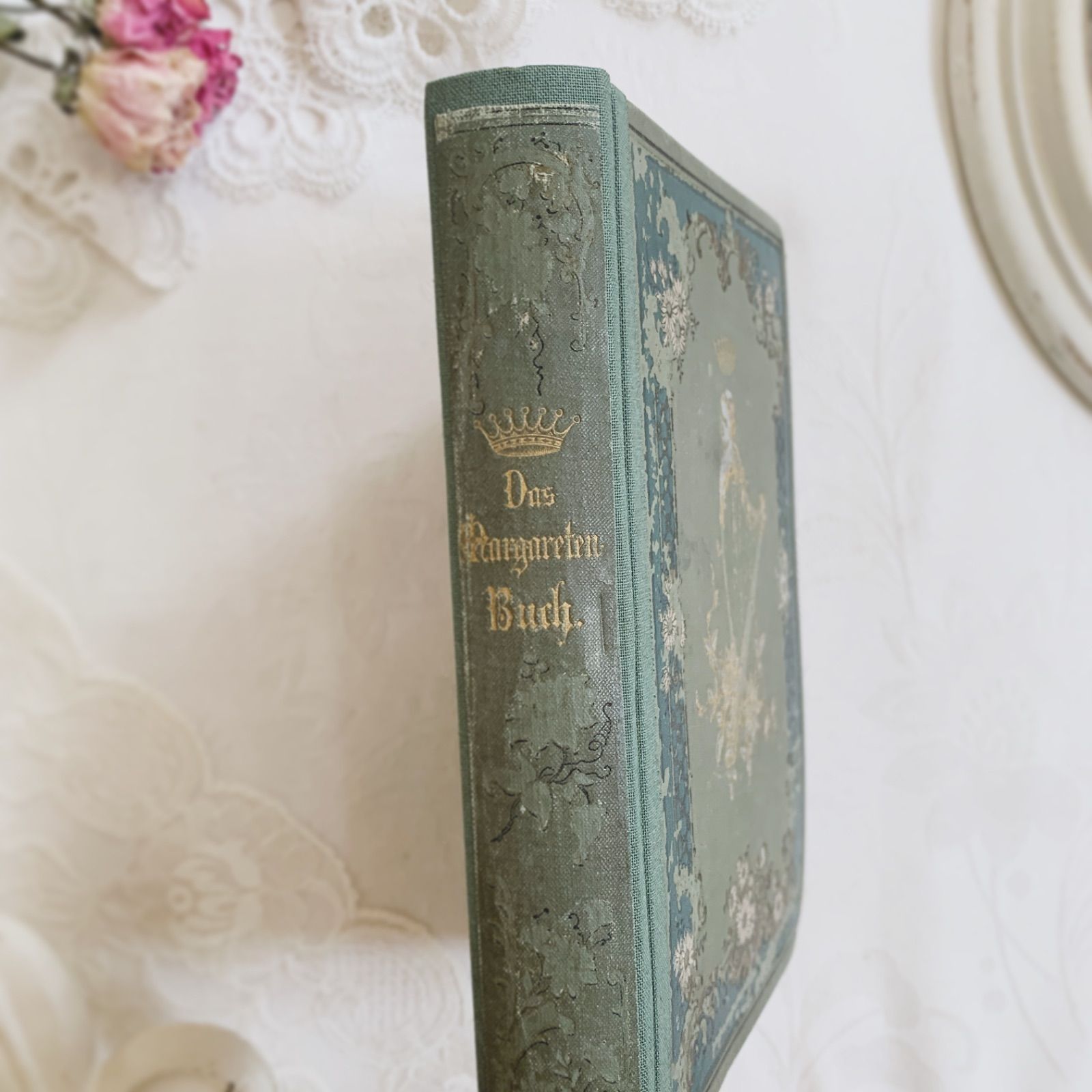 1898年 アンティーク洋書 -古書ならではの装丁のディスプレイ洋書