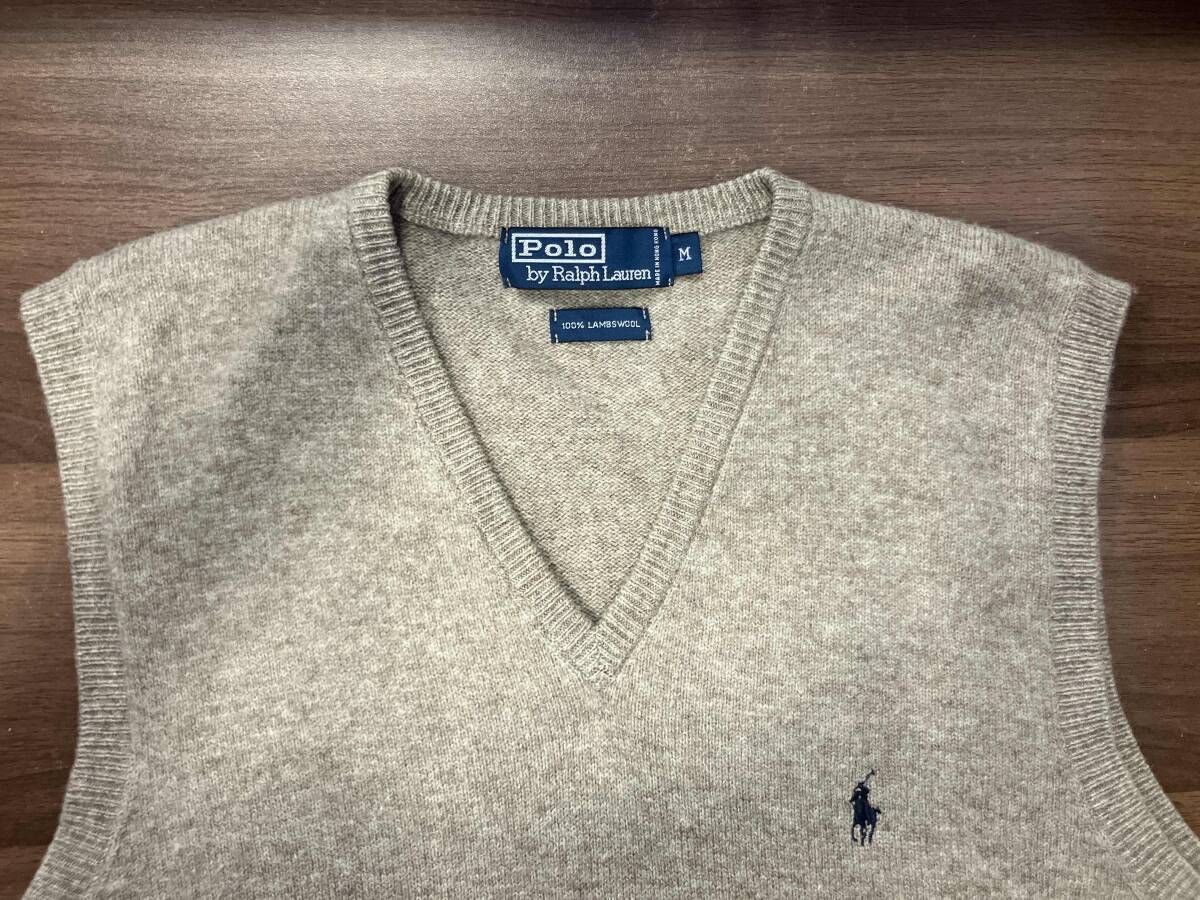 POLO RALPH LAUREN ポロラルフローレン ベスト ベージュ lambswool 