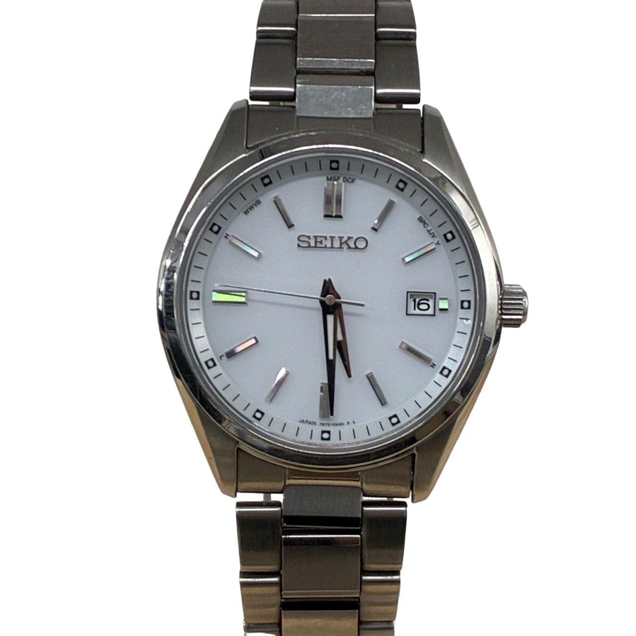 SEIKO セイコー セイコーセレクション SBTM317/7B72-0AC0 腕時計メンズ ソーラー電波クォーツ ホワイト文字盤 動作品 【中古】 12606K16
