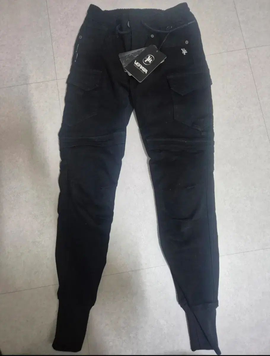 新品 バイク ライディング カーゴ ジョガー パンツ (ブラック)