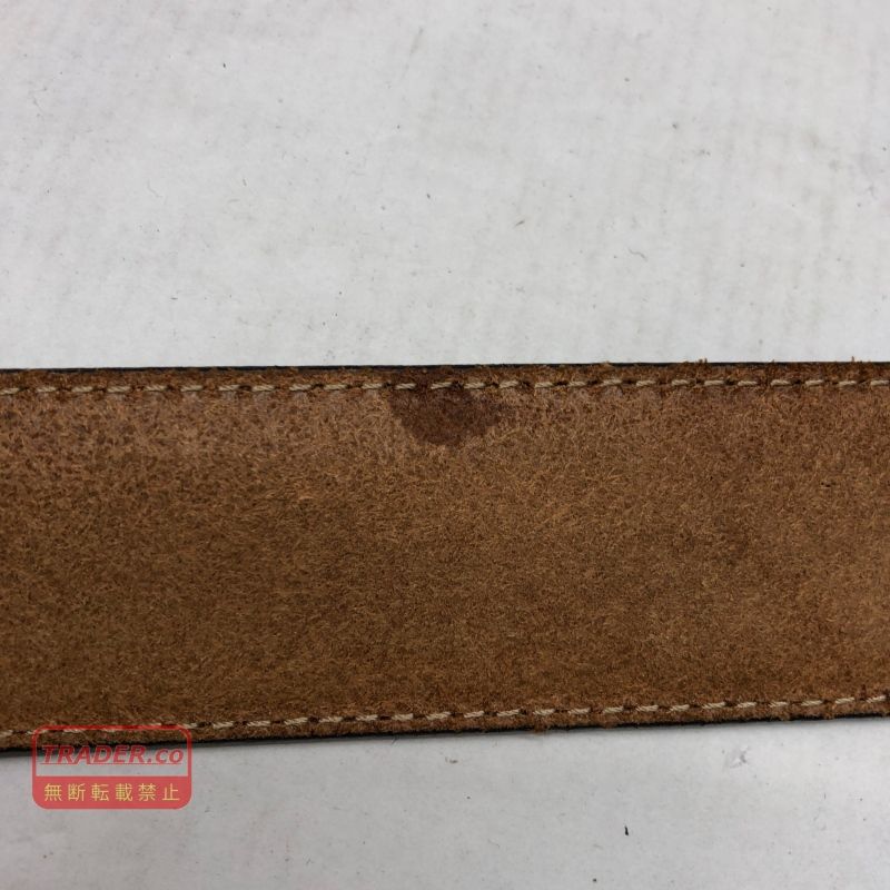 01w-6698 エヴィス EVISU レザーベルト MADE IN JAPAN ブラウン ベルト