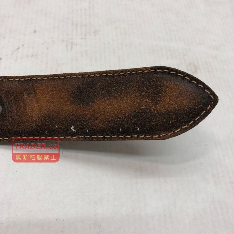 01w-6698 エヴィス EVISU レザーベルト MADE IN JAPAN ブラウン ベルト
