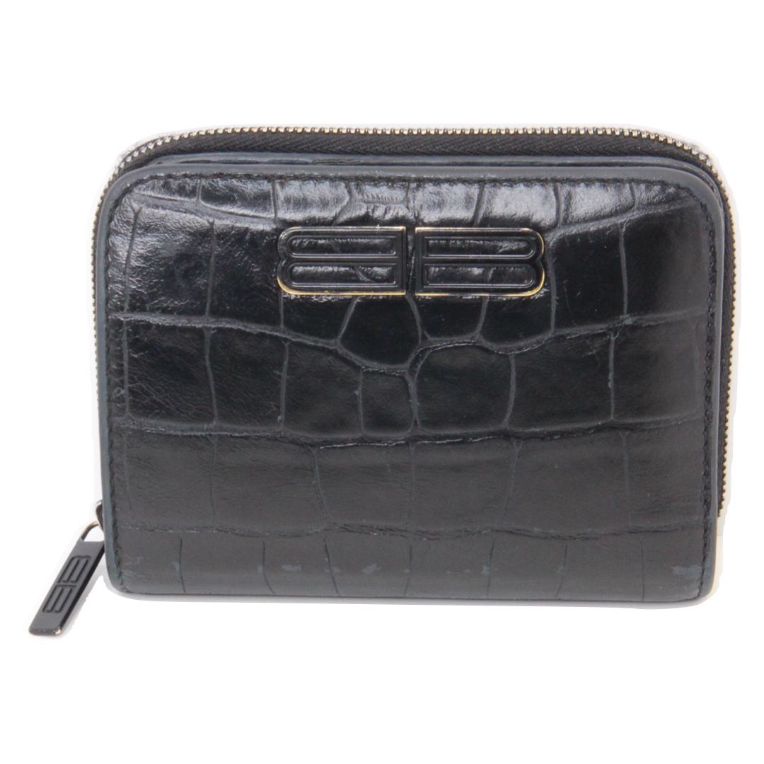 ★【BALENCIAGA】バレンシアガ　674847　コンパクトウォレット　ミニ財布　ウォレット　黒　ブラック　レディース　ハイブランド 12,905円