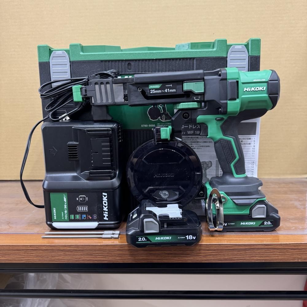 【おすすめ】【中古美品】HiKOKI WF1804DA(BP) コードレス連結ねじドライバ（バッテリー２個付）【202】