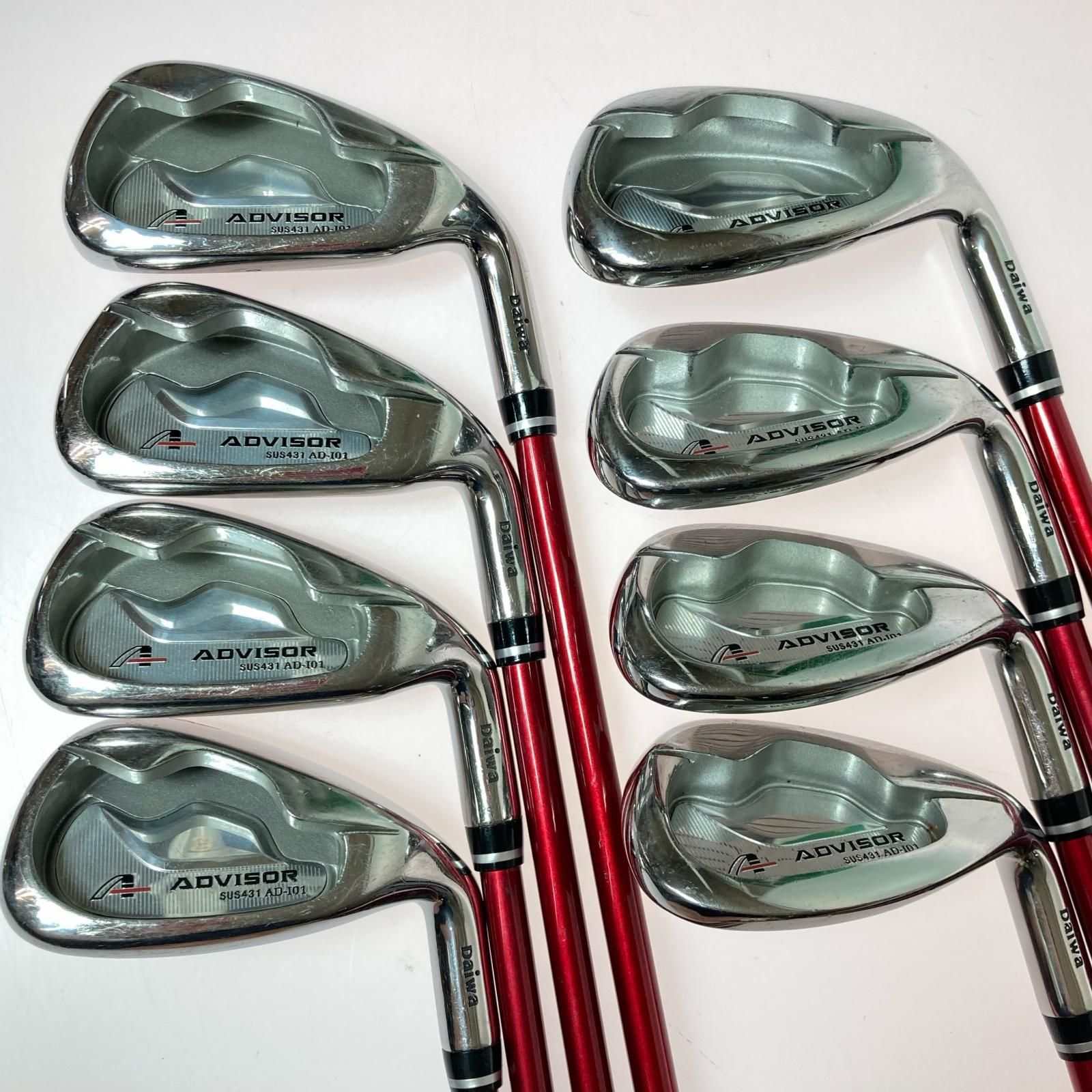 DAIWA ダイワ ADVISOR SUS431 AD-101 5-9.P.A.S 8本 アイアンセット フレックスR