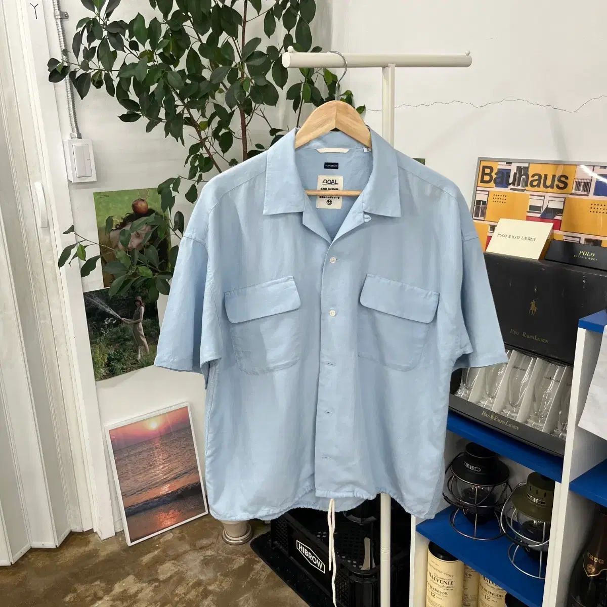 nanamica オープンカラー キュープラ ヘンプ シャツ S
