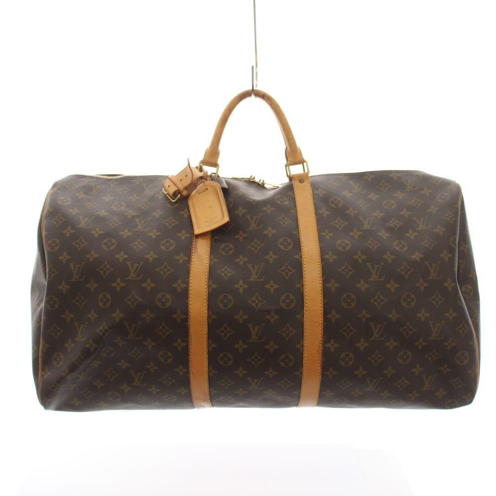 ルイヴィトン LOUIS VUITTON キーポル60 ボストンバッグ モノグラム PVCキャンバス レザー 茶 ブラウン M41422 /YT ■OH