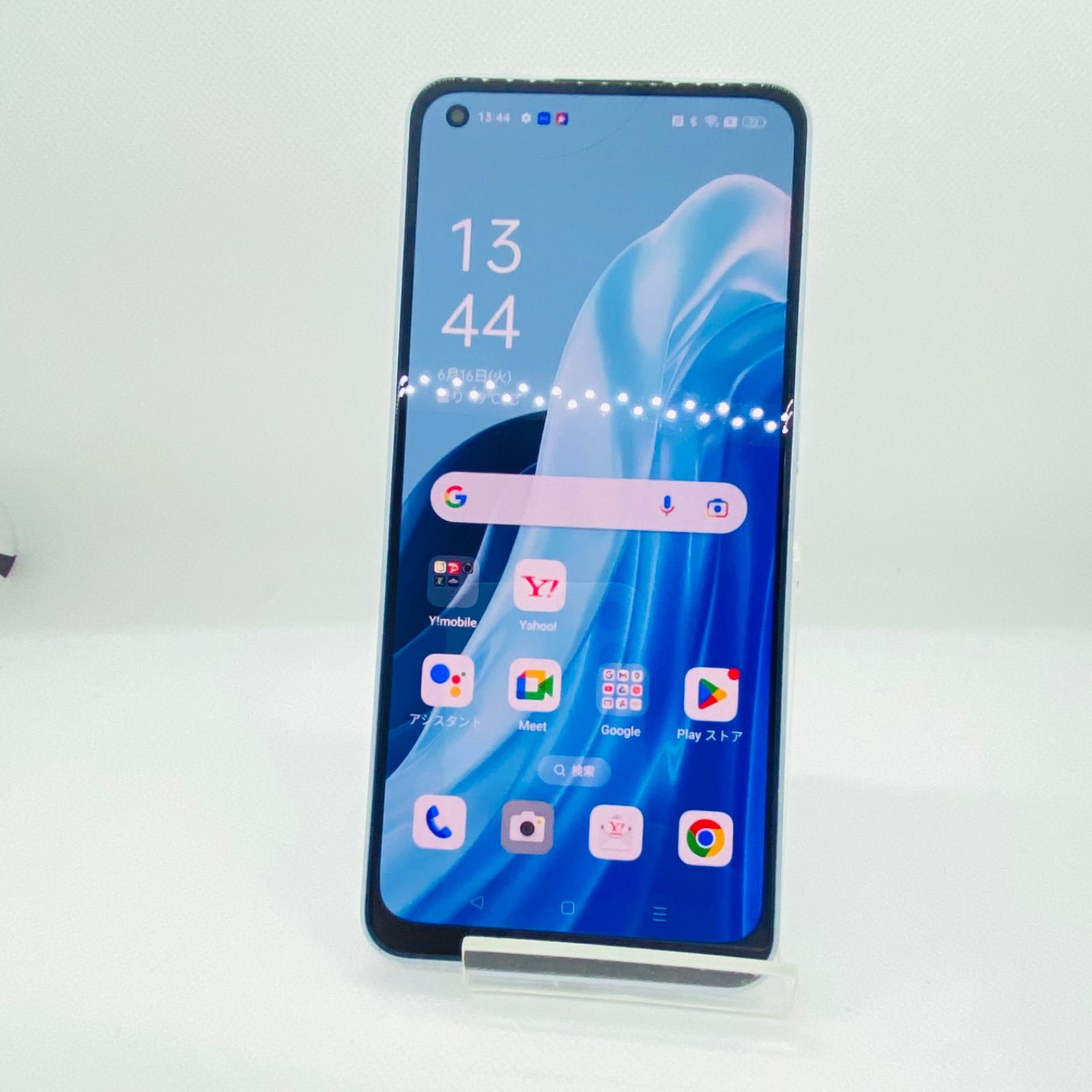 ★【訳あり品】 OPPO Reno7 A A201OP ブルー Softbank 管理:q25T