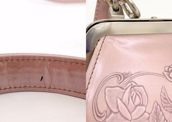美品✨ ジャンポールゴルチエ がま口 バッグ ピンク ローズ 2way Jean Paul Gaultier ジャンポールゴルチエ ハンドバッグ ショルダー