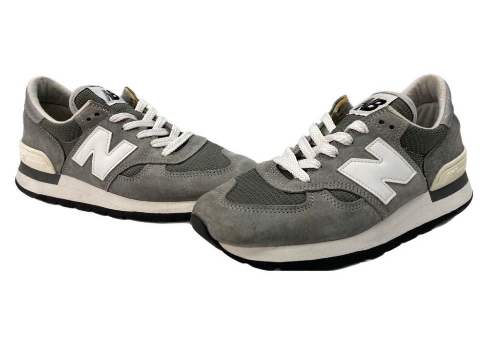 ニューバランス new balance 22年製 M990 V1 ランニング ローカット シューズ Vibramソール スエード 灰 M990GR1 メンズ靴 スニーカー グレー 25cm 104S-1316