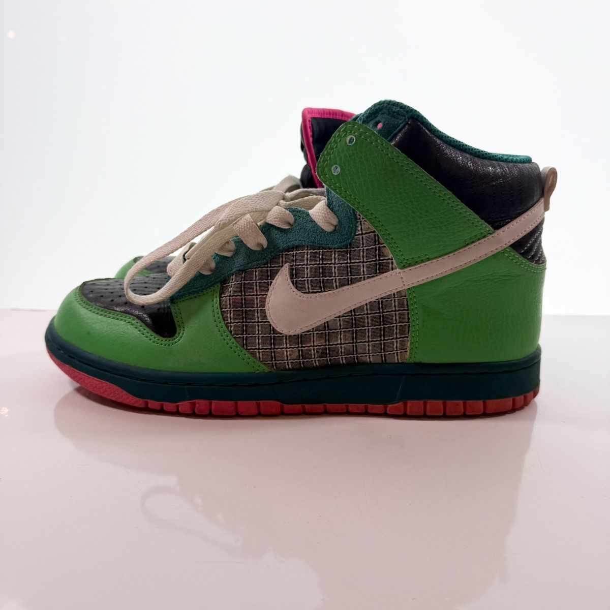 ナイキ NIKE WMNS DUNK HIGH 6.0 ウィメンズ ダンク ハイ 6.0 Neon Green Pink ネオングリーン ピンク スニーカー 342257-311 S-468