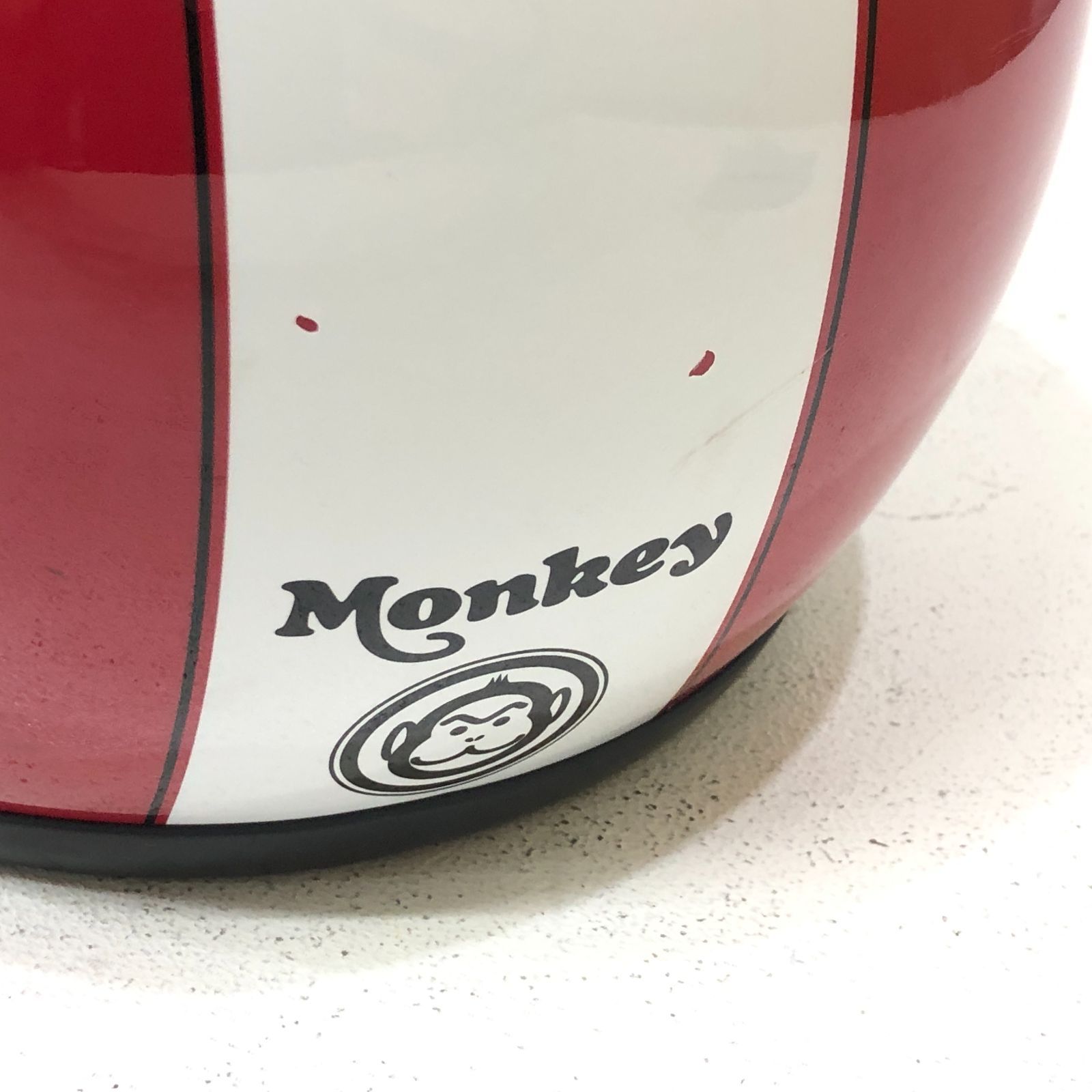 小牧店】Honda Monkey ジェットヘルメット レッド M 57-58cm 【Y446 