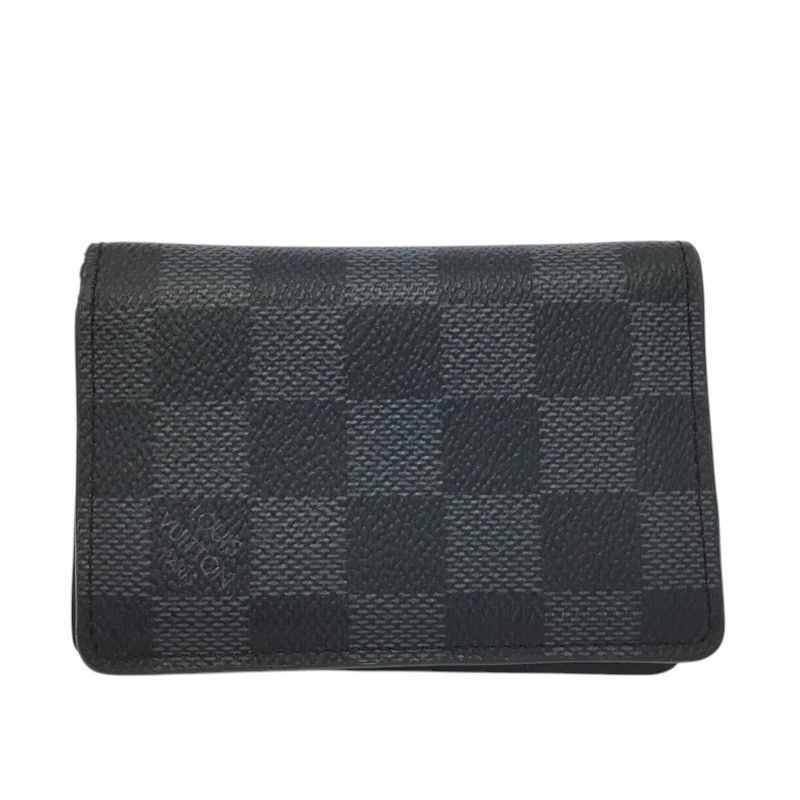 OUIS　VUITTON【ルイヴィトン】※イニシャル入り※　カードケース　名刺入れ　オーガナイザー　ドゥ　ポッシュ　ダミエグラフィット　N64143【中古品/USED-B】質屋　かんてい局那覇店　ｎ3102463927300075