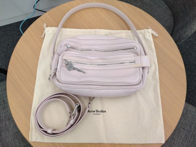 Acne Studios アクネ ストゥディオズ CAMERO PARTY カメロ パーティー 2WAY ハンドバッグ ショルダーバッグ ペールピンク