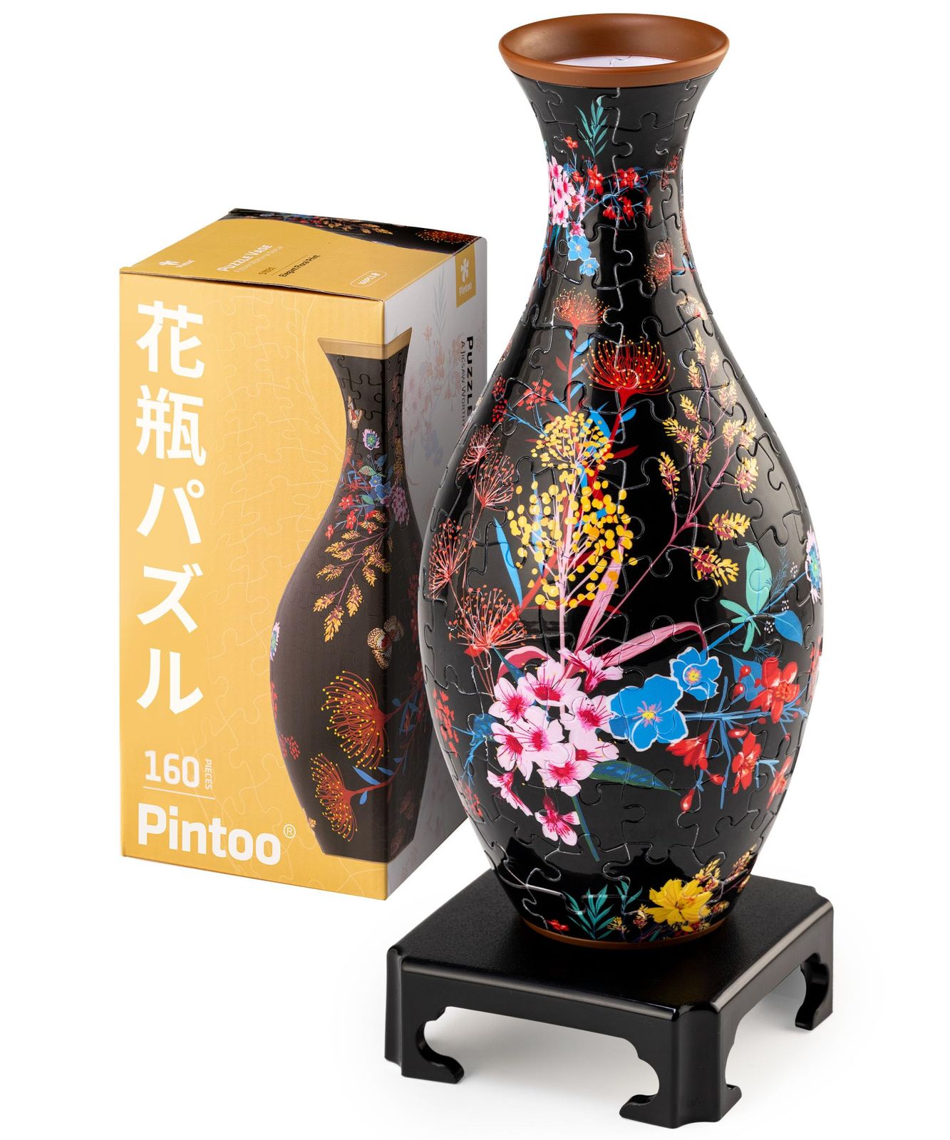 ピントー(Pintoo) 160ピース 3D立体花瓶パズル【美しい花】(11X11x24cm)生け花 水栽培可能 プレゼント インテリア[S1031]/ 400b3e66