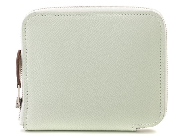 HERMES エルメス バッグ アザップ コンパクト シルクイン ヴェールフィズ/SV ｻｲﾌ･小物 コインケース ヴォーエプソン ヴェールフィズ/SV B刻印 レディース【中古】【432】