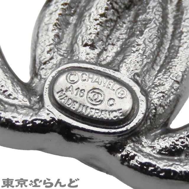 シャネル CHANEL ピアス シルバー メタル ラインストーン ココマーク