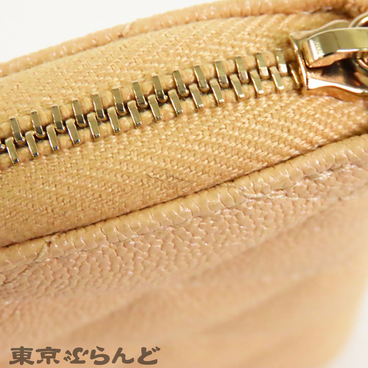 シャネル CHANEL ココマーク カードケース パールベージュ ゴールド