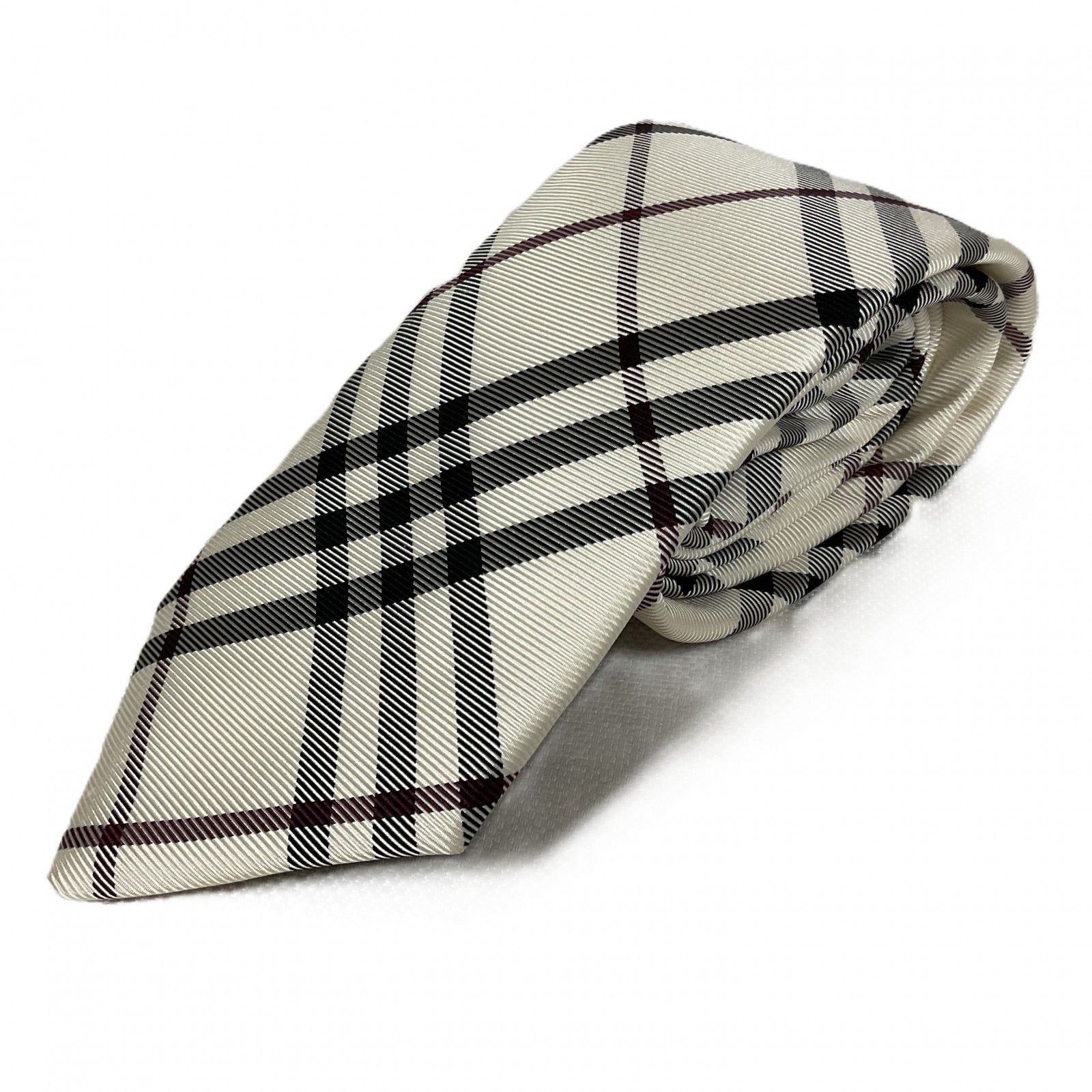 Burberrys ネクタイ ペイズリー柄 光沢 ホワイト Burberry 【バーバリー】 ネクタイ ホワイト チェック - メルカリ