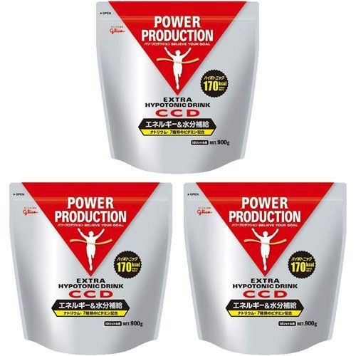 グリコ 3個セット パワープロダクション CCDドリンク大袋 粉末 900g