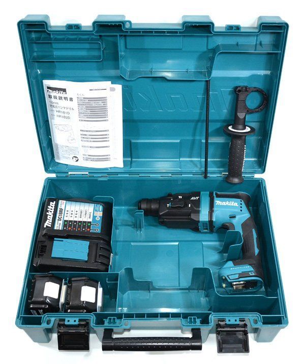 未使用 展示品 Makita マキタ HR182DRGX 充電式ハンマドリル バッテリ(BL1860B)2個、充電器(DC18RF)付