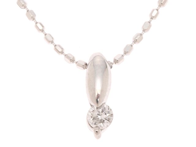 JEWELRY ジュエリー ジュエリー K18WG/D0.05/1.4g 貴金属･宝石 ネックレス K18ホワイトゴールド K18WG/ダイヤモンド ホワイトゴルード レディース【中古】471