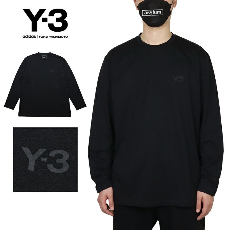 Y-3 ロンT ワイスリー Tシャツ 長袖Tシャツ トップス メンズ レディース ブランド 大きいサイズ Y3 ADIDAS アディダス ヨウジヤマモト おしゃれ おすすめ 人気 黒 綿100% y3147 ブラック M L XL