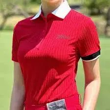 25年製 Titleist(タイトリスト) 半袖 カラーTシャツ レッド ゴルフ サイズ S