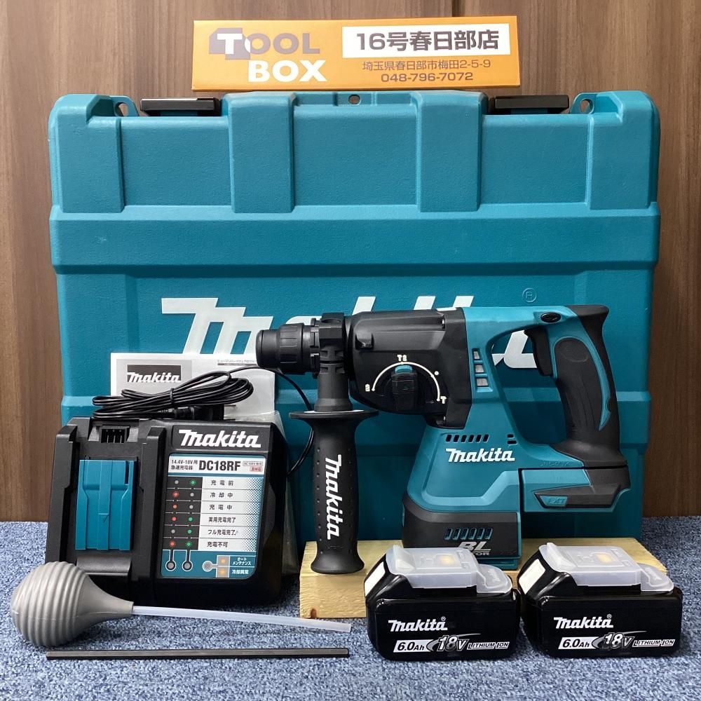 【中古美品】makita/マキタ HR244DRGX 24㎜ 18V充電式ハンマドリル 【201】