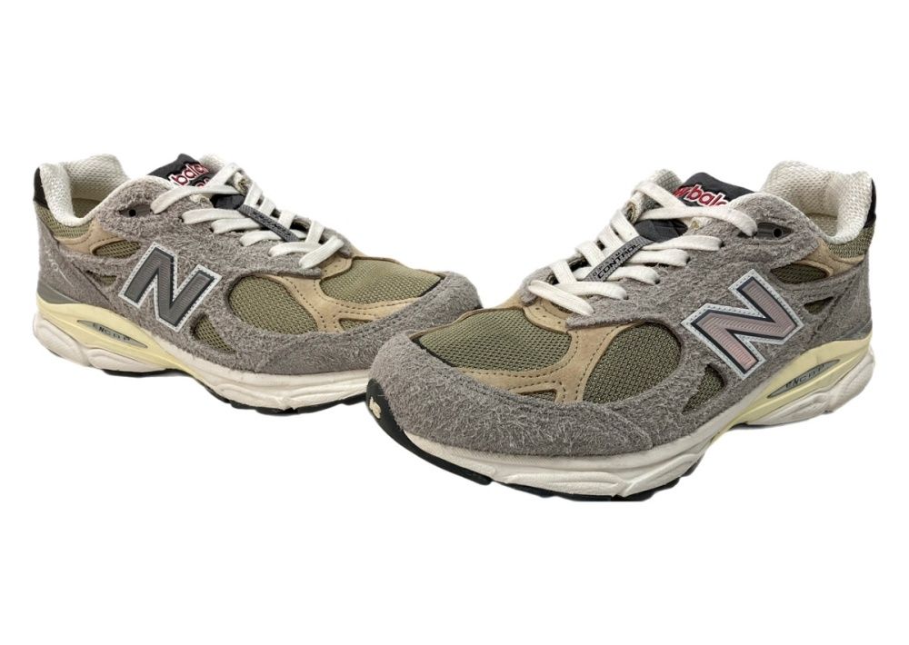 ニューバランス new balance 22年製 M990 V3 ランニング ローカット シューズ ENCAP スエード 灰 M990TG3 メンズ靴 スニーカー グレー 26cm 104S-1318