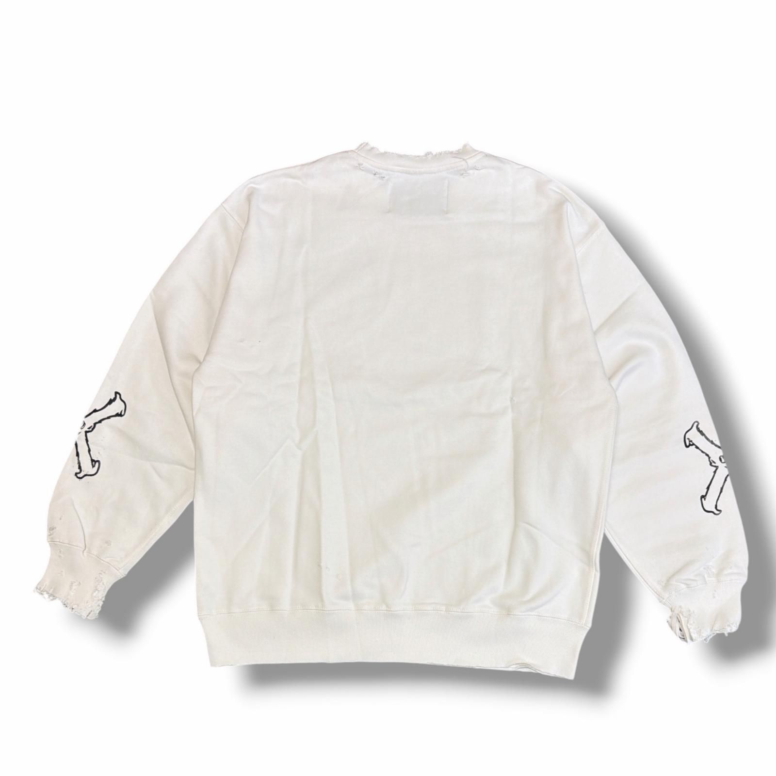 参考上代30800円 未使用 TEPPEI FURUYAMA 25SS ダメージ加工クルー 