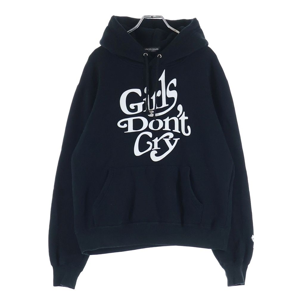 UNDERCOVER アンダーカバー × Girls Don't Cry ガールズドンクライ フロントロゴプリント プルオーバースウェットパーカー フーディー ブラック MUU9805-1 UNDERCOVER (アンダーカバー) × Girls Don´t Cry ガールズドンクライ