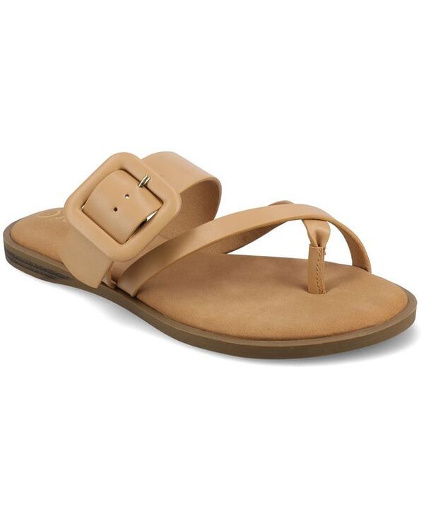 ジュルネ コレクション レディース シューズ サンダル Journee Collection Womens Layra SlipOn Flat Sandals Tan タン