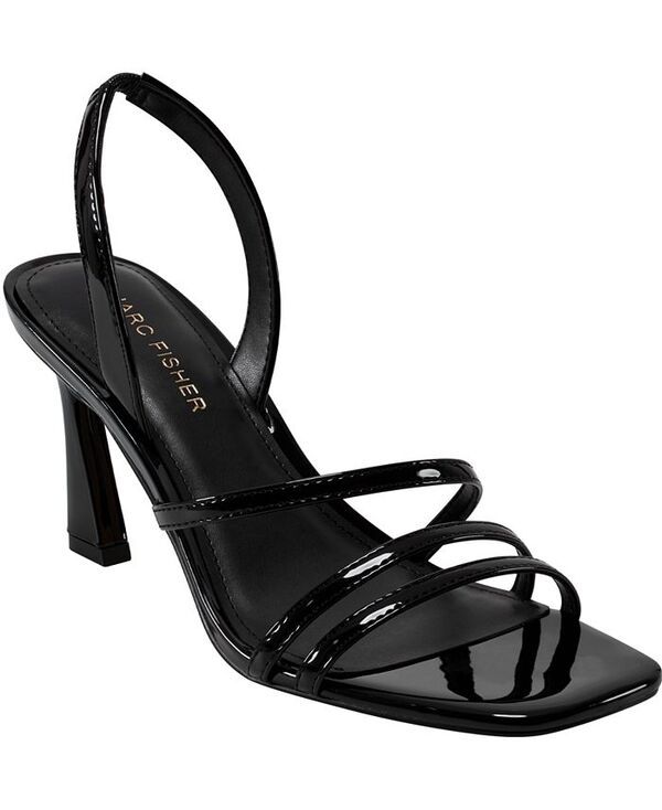 マークフィッシャー レディース シューズ サンダル Marc Fisher Womens Nalina Strappy Stiletto Sandals Black Patent ブラック